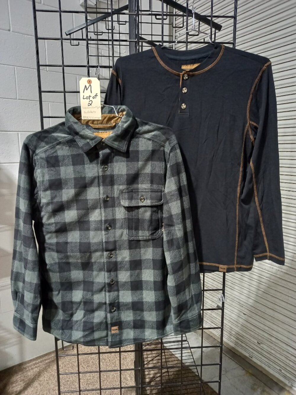 Men's Long Sleeve Fleece Shirt + Long Sleeve Flex Henley | Medium